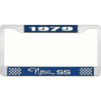 1979 NOVA SS LICENSE PLATE FRAME STYLE 3 BLUE