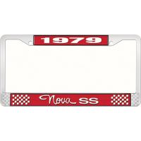 1979 NOVA SS LICENSE PLATE FRAME STYLE 3 RED