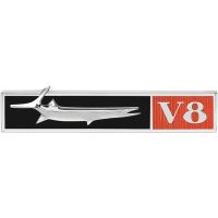 1968 BARRACUDA V8 RIGHT HAND FENDER EMBLEM WITH FISH