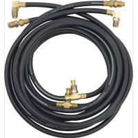 Convertible top hydraulic hose set, black rubber