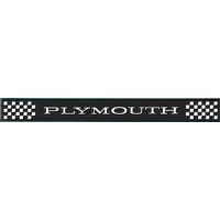 LOWER LICENSE PLATE FRAME METAL INSERT - PLYMOUTH - BLACK