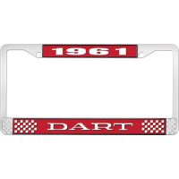 1961 DART LICENSE PLATE FRAME - RED