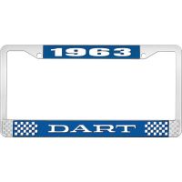 1963 DART LICENSE PLATE FRAME - BLUE