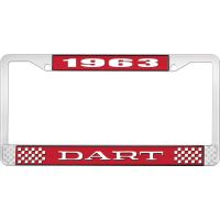 1963 DART LICENSE PLATE FRAME - RED