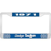 1971 DODGE DEMON LICENSE PLATE FRAME - BLUE