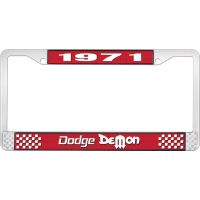 1971 DODGE DEMON LICENSE PLATE FRAME - RED