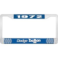 1972 DODGE DEMON LICENSE PLATE FRAME - BLUE