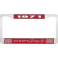 1971 DART SWINGER LICENSE PLATE FRAME - RED