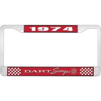 1974 DART SWINGER LICENSE PLATE FRAME - RED