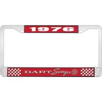 1976 DART SWINGER LICENSE PLATE FRAME - RED