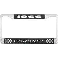 1966 CORONET LICENSE PLATE FRAME - BLACK