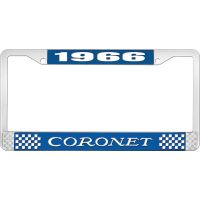 1966 CORONET LICENSE PLATE FRAME - BLUE