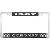 1967 CORONET LICENSE PLATE FRAME - BLACK