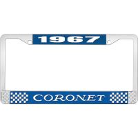 1967 CORONET LICENSE PLATE FRAME - BLUE