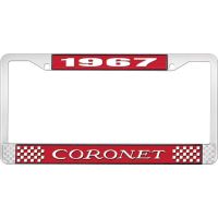 1967 CORONET LICENSE PLATE FRAME - RED