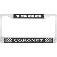 1968 CORONET LICENSE PLATE FRAME - BLACK