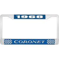 1968 CORONET LICENSE PLATE FRAME - BLUE