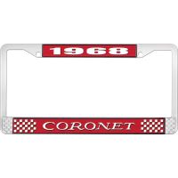 1968 CORONET LICENSE PLATE FRAME - RED