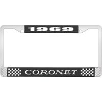 1969 CORONET LICENSE PLATE FRAME - BLACK