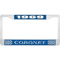 1969 CORONET LICENSE PLATE FRAME - BLUE