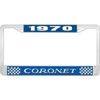 1970 CORONET LICENSE PLATE FRAME - BLUE