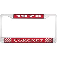 1970 CORONET LICENSE PLATE FRAME - RED