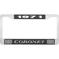 1971 CORONET LICENSE PLATE FRAME - BLACK