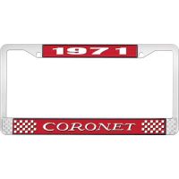 1971 CORONET LICENSE PLATE FRAME - RED