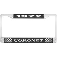 1972 CORONET LICENSE PLATE FRAME - BLACK