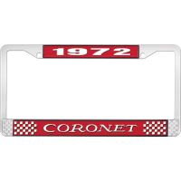 1972 CORONET LICENSE PLATE FRAME - RED