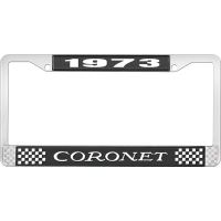 1973 CORONET LICENSE PLATE FRAME - BLACK