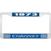 1973 CORONET LICENSE PLATE FRAME - BLUE