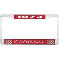 1973 CORONET LICENSE PLATE FRAME - RED