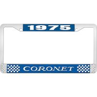 1975 CORONET LICENSE PLATE FRAME - BLUE