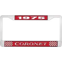 1975 CORONET LICENSE PLATE FRAME - RED