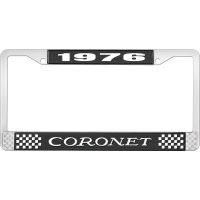 1976 CORONET LICENSE PLATE FRAME - BLACK