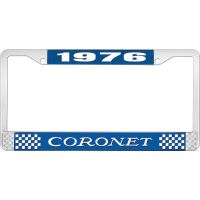 1976 CORONET LICENSE PLATE FRAME - BLUE