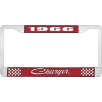 1966 CHARGER LICENSE PLATE FRAME - RED