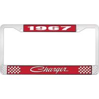 1967 CHARGER LICENSE PLATE FRAME - RED