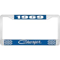 1969 CHARGER LICENSE PLATE FRAME - BLUE