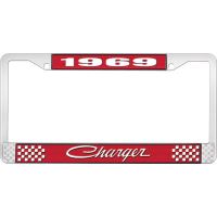 1969 CHARGER LICENSE PLATE FRAME - RED