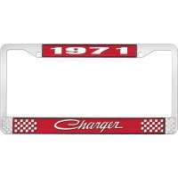 1971 CHARGER LICENSE PLATE FRAME - RED