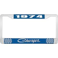 1974 CHARGER LICENSE PLATE FRAME - BLUE