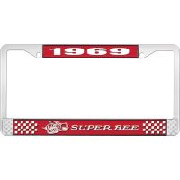 1969 SUPER BEE LICENSE PLATE FRAME - RED