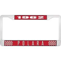 1962 POLARA LICENSE PLATE FRAME - RED