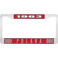 1963 POLARA LICENSE PLATE FRAME - RED