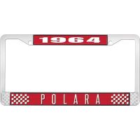 1964 POLARA LICENSE PLATE FRAME - RED