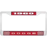 1960 DODGE LICENSE PLATE FRAME - RED