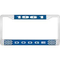 1961 DODGE LICENSE PLATE FRAME - BLUE