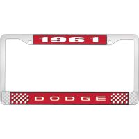 1961 DODGE LICENSE PLATE FRAME - RED